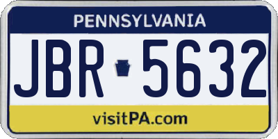 PA license plate JBR5632