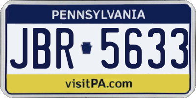 PA license plate JBR5633