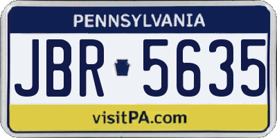 PA license plate JBR5635