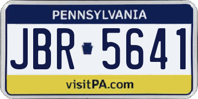 PA license plate JBR5641