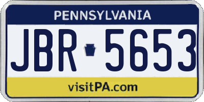 PA license plate JBR5653