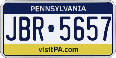 PA license plate JBR5657