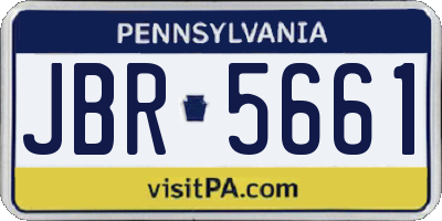 PA license plate JBR5661