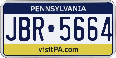 PA license plate JBR5664