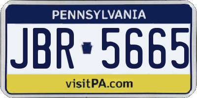 PA license plate JBR5665