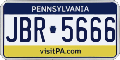 PA license plate JBR5666