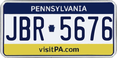 PA license plate JBR5676