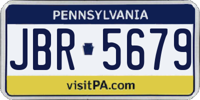 PA license plate JBR5679