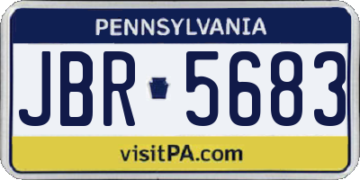 PA license plate JBR5683