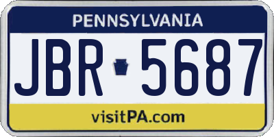 PA license plate JBR5687