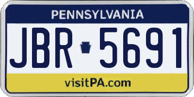 PA license plate JBR5691
