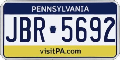 PA license plate JBR5692