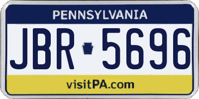 PA license plate JBR5696