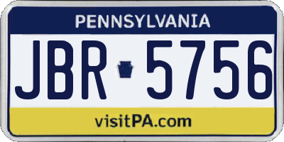 PA license plate JBR5756