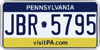PA license plate JBR5795