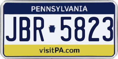 PA license plate JBR5823