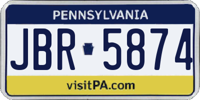 PA license plate JBR5874