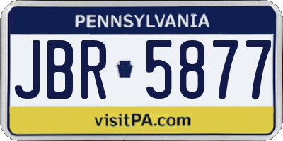 PA license plate JBR5877
