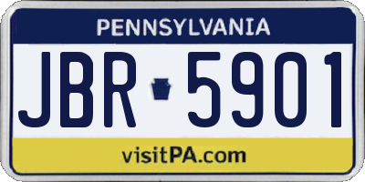 PA license plate JBR5901