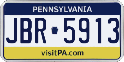 PA license plate JBR5913