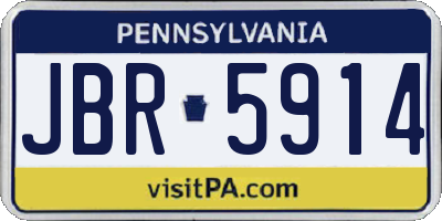 PA license plate JBR5914