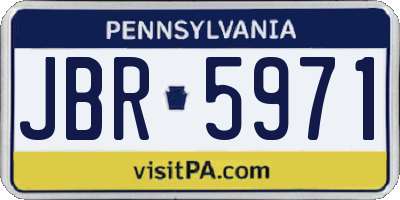 PA license plate JBR5971