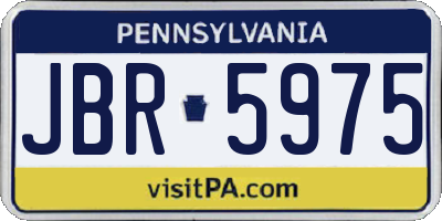 PA license plate JBR5975
