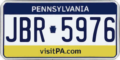 PA license plate JBR5976
