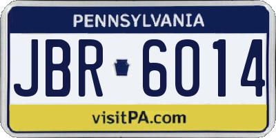 PA license plate JBR6014