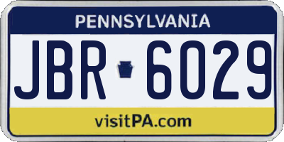 PA license plate JBR6029