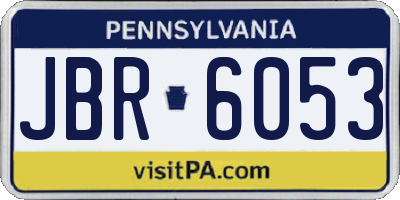 PA license plate JBR6053