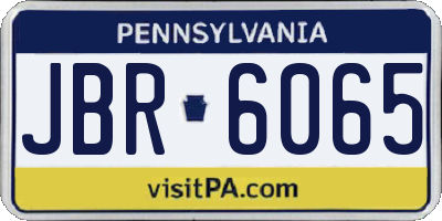 PA license plate JBR6065