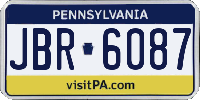 PA license plate JBR6087