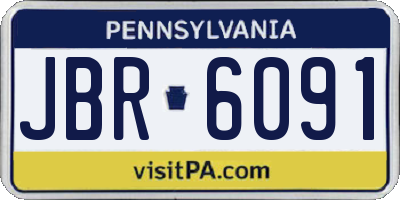 PA license plate JBR6091