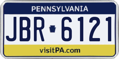 PA license plate JBR6121