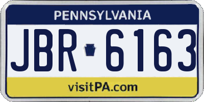 PA license plate JBR6163