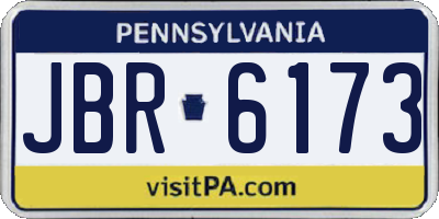 PA license plate JBR6173