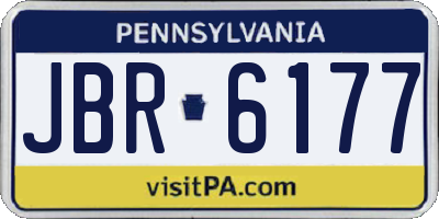 PA license plate JBR6177