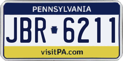 PA license plate JBR6211