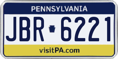 PA license plate JBR6221