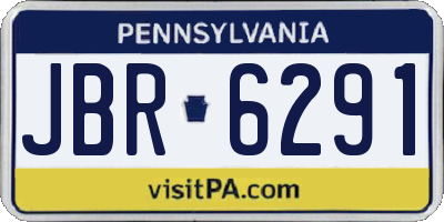 PA license plate JBR6291
