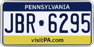 PA license plate JBR6295