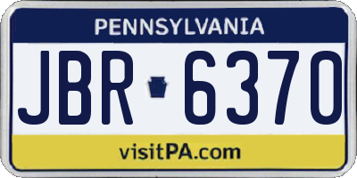 PA license plate JBR6370