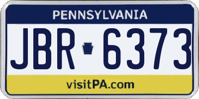 PA license plate JBR6373