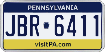 PA license plate JBR6411