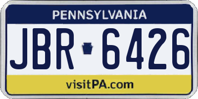PA license plate JBR6426