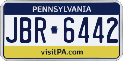 PA license plate JBR6442