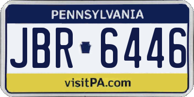 PA license plate JBR6446