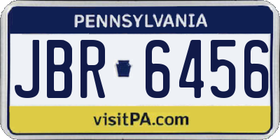 PA license plate JBR6456