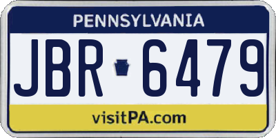 PA license plate JBR6479